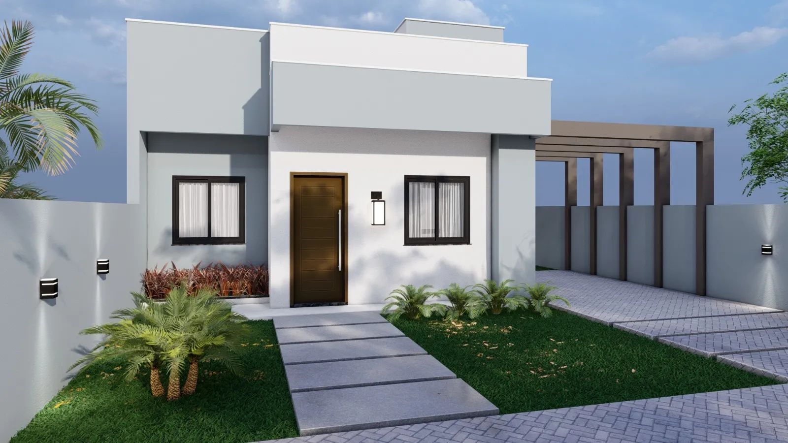 Projeto de casa com financiamento — perspectiva