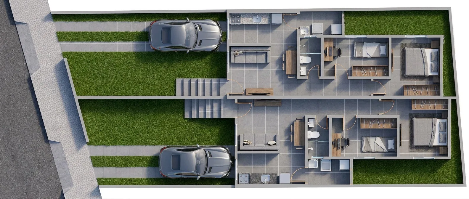 Planta baixa de casa modelo da JFJ Engenharia